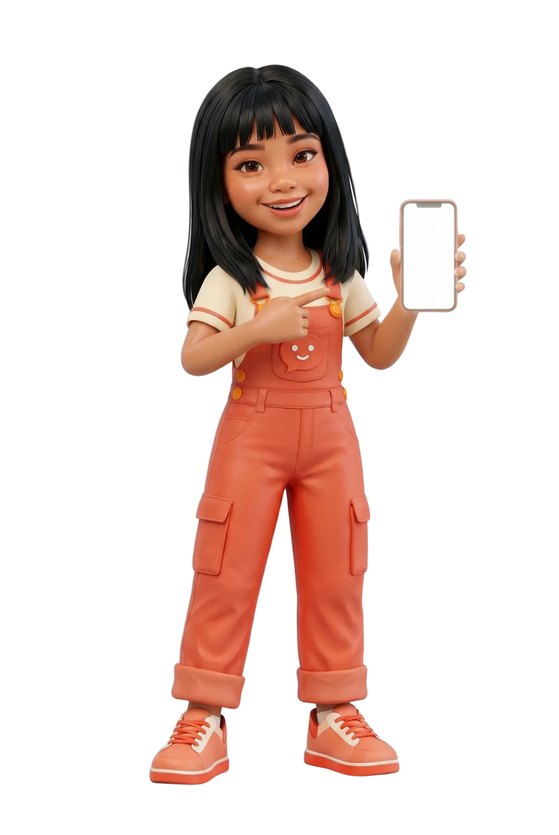 Mariete, a Funcionária Digital da TAMO, atendendo no celular